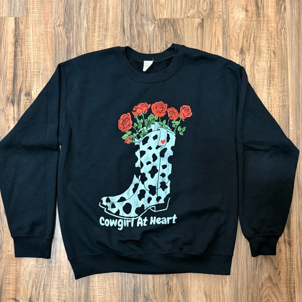 Altar'd State Black Cowgirl at heart sweater
